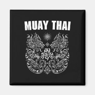 Muay Thai Mma Kampf Tattoo Zwillings-Tiger Kickbox Magnet