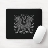 Muay Thai MMA Kampf Tattoo Zwillings-Tiger Kickbox Mousepad (Mit Mouse)