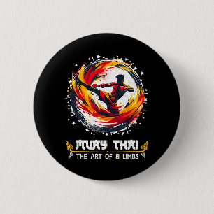 Muay Thai MMA Thai-Boxen Kickboxen Kunst Muay Thai Button