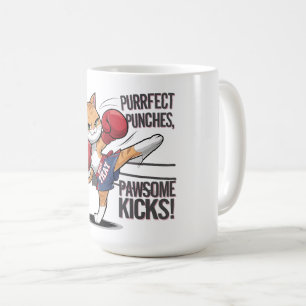 Muay Thai Niedlich Boxing und Kicking Cat Tasse