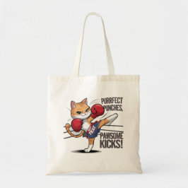 Muay Thai Niedlich Boxing und Kicking Cat Tote Bag Tragetasche