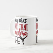 Muay Thai Oma Leben Muay Thai Großmutter Kaffeetasse (Vorderseite Links)