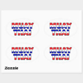 Muay Thai Ovaler Aufkleber (Blatt)