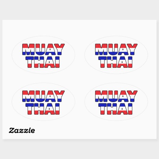 Muay Thai Ovaler Aufkleber (Blatt)