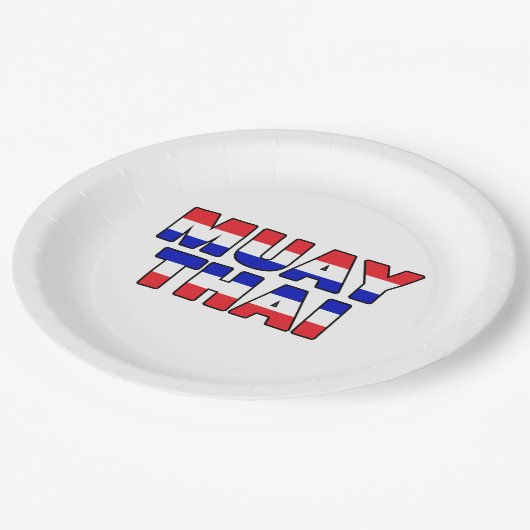 Muay Thai Pappteller (Schrägansicht)