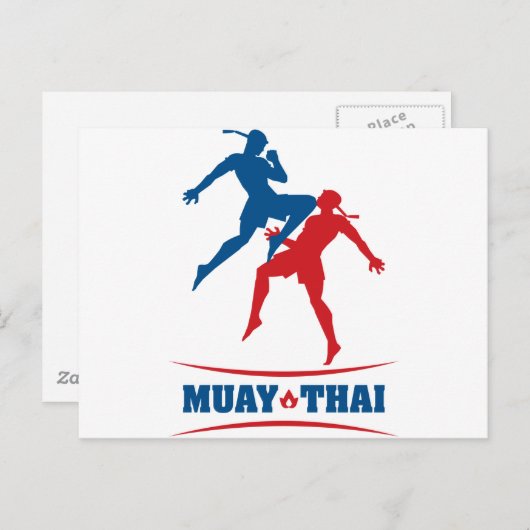 Muay Thai Postkarte (Vorne/Hinten)
