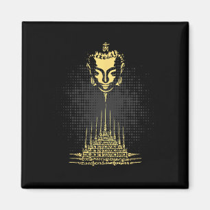 Muay Thai Pyramide Buddha Tattoo Kickboxen Kultur Magnet