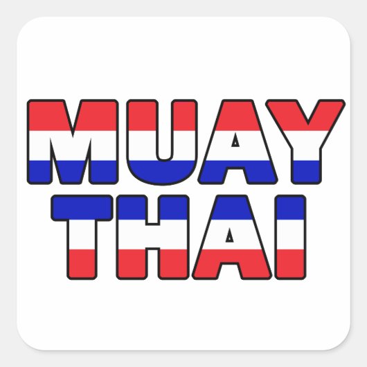 Muay Thai Quadratischer Aufkleber (Vorderseite)