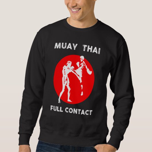 Muay Thai Retro Kickboxing Boxing Sweatshirt (Vorderseite)