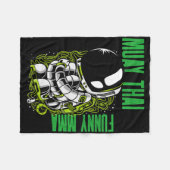 Muay Thai Rolled Up Astronaut, Mma, Kickboxing, Ji Fleecedecke (Vorderseite (Horizontal))