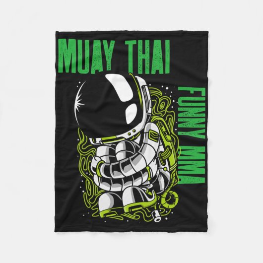 Muay Thai Rolled Up Astronaut, Mma, Kickboxing, Ji Fleecedecke (Vorderseite)