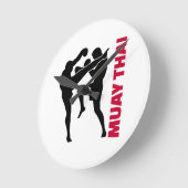 Muay Thai Runde Wanduhr (Winkel)