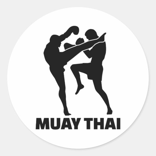 Muay Thai Runder Aufkleber (Vorderseite)