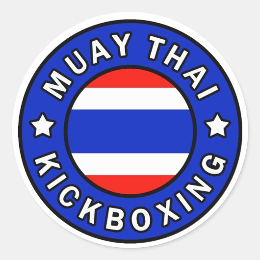 Muay Thai Runder Aufkleber (Vorderseite)