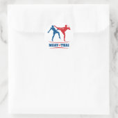 Muay Thai Runder Aufkleber (Tasche)