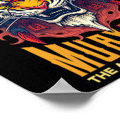 Muay Thai Samurai Tiger Thai Boxing Graphic Poster (Ecke)