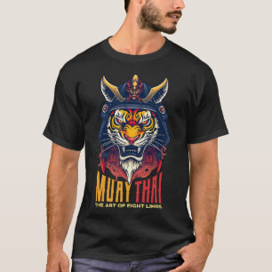 Muay Thai Samurai Tiger Thai Boxing Graphic T-Shirt