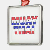 Muay Thai Silbernes Ornament (Links)