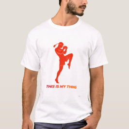 Muay Thai Silhouette Action Lifestyle Design T-Shirt