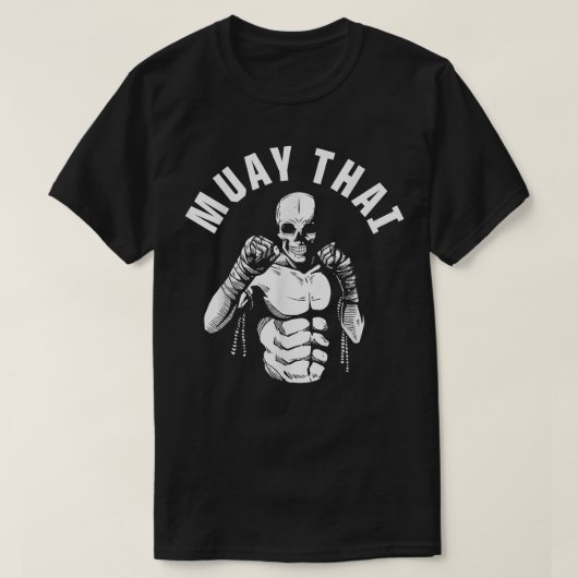 Muay Thai Skeleton Fighter MIXED MARTIAL ARTS Club T-Shirt (Design vorne)