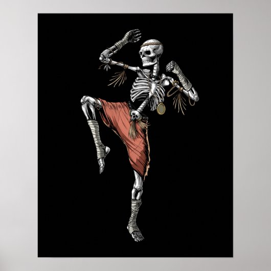 Muay Thai Skeleton Poster (Vorne)