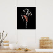 Muay Thai Skeleton Poster (Küche)