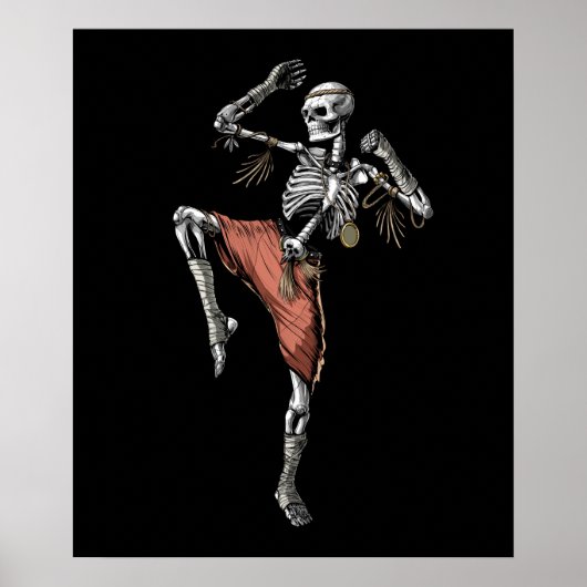 Muay Thai Skeleton Poster (Vorne)