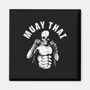 Muay Thai Skelett Kämpfer Mma Club Trainer Martial Magnet