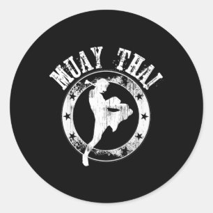 Muay Thai - Stylish Thailand Cooler Mixed Martial  Runder Aufkleber