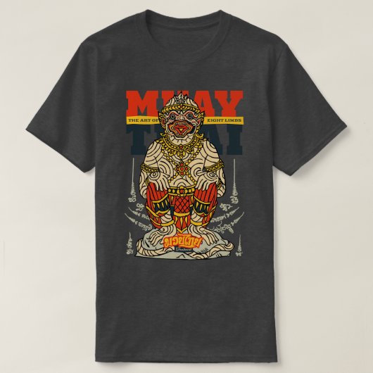 Muay Thai Tattoo Hanuman The Art of Aight Limbs TS T-Shirt (Design vorne)