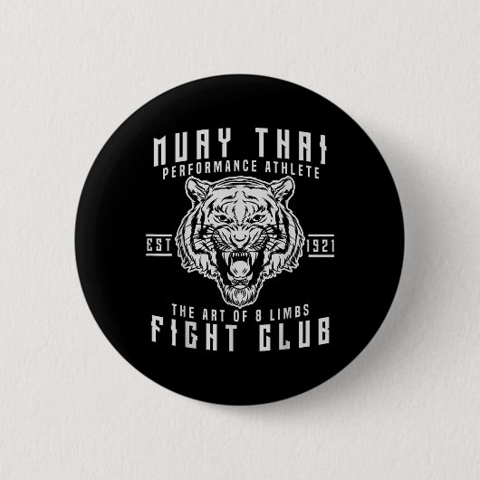 Muay Thai Thai Boxen Kickboxen Geschenk Button (Vorderseite)