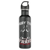 Muay Thai Thai Boxing Geschenk für Muay Thai Fight Edelstahlflasche (Vorderseite)