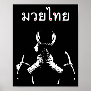 Muay Thai Thai Boxing Geschenk für Muay Thai Kämpf Poster