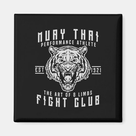 Muay Thai Thai Boxing Kickboxen Geschenk Magnet (Vorne)