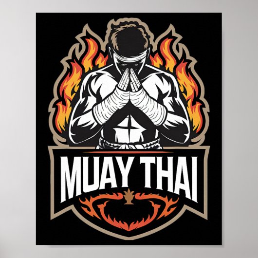 Muay Thai - Thai Boxing Mixed Martial Arts Poster (Vorne)