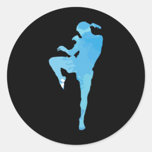 Muay Thai Thai Boxing Sport Runder Aufkleber