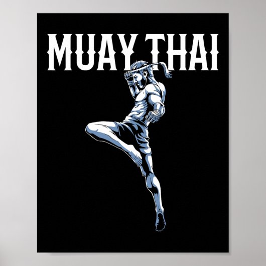 Muay Thai - Thai Boxing und Kickboxing Poster (Vorne)
