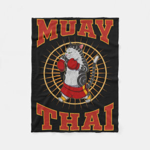 Muay Thai Thailand Faust Ring Knie Kämpfer Technik Fleecedecke
