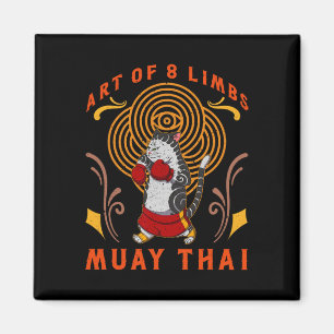 Muay Thai Thailand Faust Ring Knie Kämpfer Technik Magnet