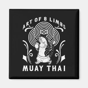 Muay Thai Thailand Faust Ring Knie Kämpfer Technik Magnet