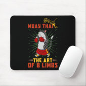 Muay Thai Thailand Faust Ring Knie Kämpfer Technik Mousepad (Mit Mouse)
