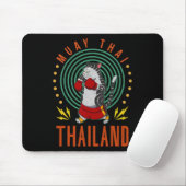 Muay Thai Thailand Faust Ring Knie Kämpfer Technik Mousepad (Mit Mouse)