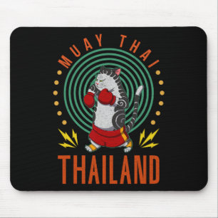 Muay Thai Thailand Faust Ring Knie Kämpfer Technik Mousepad