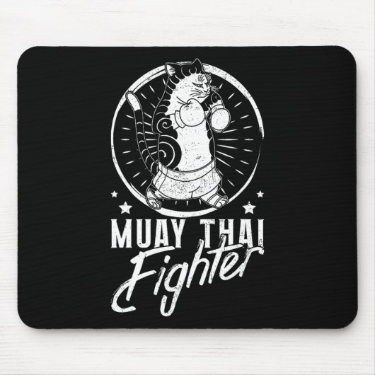 Muay Thai Thailand Faust Ring Knie Kämpfer Technik Mousepad (Vorne)