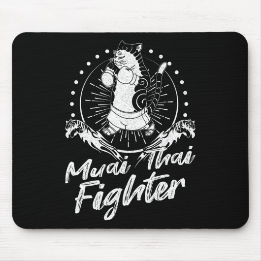 Muay Thai Thailand Faust Ring Knie Kämpfer Technik Mousepad (Vorne)