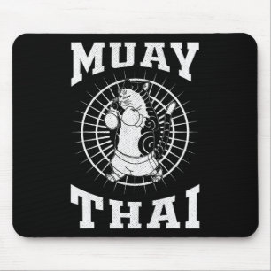 Muay Thai Thailand Faust Ring Knie Kämpfer Technik Mousepad