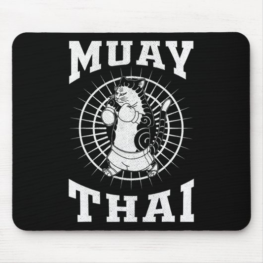 Muay Thai Thailand Faust Ring Knie Kämpfer Technik Mousepad (Vorne)