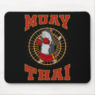 Muay Thai Thailand Faust Ring Knie Kämpfer Technik Mousepad