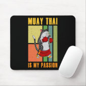 Muay Thai Thailand Faust Ring Knie Kämpfer Technik Mousepad (Mit Mouse)