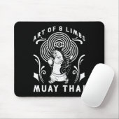 Muay Thai Thailand Faust Ring Knie Kämpfer Technik Mousepad (Mit Mouse)